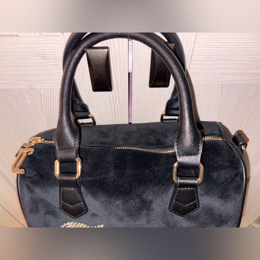 Juicy Couture Black Satchel with Rhinestone Logo - Picture 3 of 7